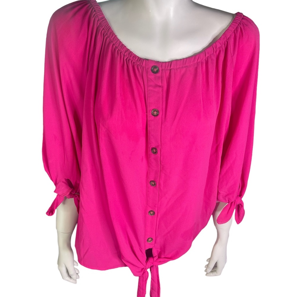 Hot pink blouse